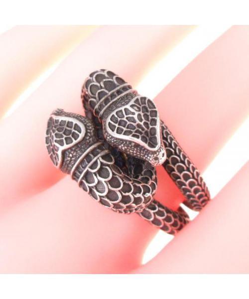 【GUCCI】スネークリング 関税送料込】GUCCI グッチガーデン シルバースネークリング 15号