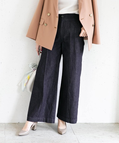 URBAN RESEARCH ROSSO(アーバンリサーチロッソ)の「デニムワイドパンツ(デニムパンツ)」|インディゴブルー