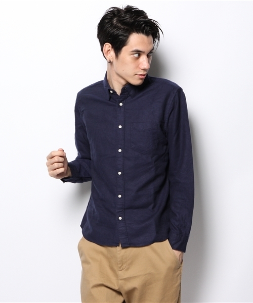 CIAOPANIC（チャオパニック）の「【Ciaopanic】スエードツイルシャツLS（シャツ/ブラウス・メンズ・ネイビー/グリーン/ホワイト/ライトグレー/ブルー/ワインレッド・MEDIUM/SMALL/LARGE）」の5枚目の写真