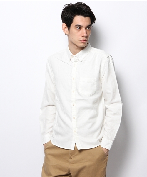 CIAOPANIC（チャオパニック）の「【Ciaopanic】スエードツイルシャツLS（シャツ/ブラウス・メンズ・ネイビー/グリーン/ホワイト/ライトグレー/ブルー/ワインレッド・MEDIUM/SMALL/LARGE）」の2枚目の写真