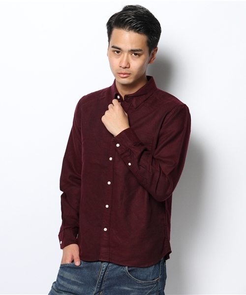 CIAOPANIC（チャオパニック）の「【Ciaopanic】スエードツイルシャツLS（シャツ/ブラウス・メンズ・ネイビー/グリーン/ホワイト/ライトグレー/ブルー/ワインレッド・MEDIUM/SMALL/LARGE）」の6枚目の写真