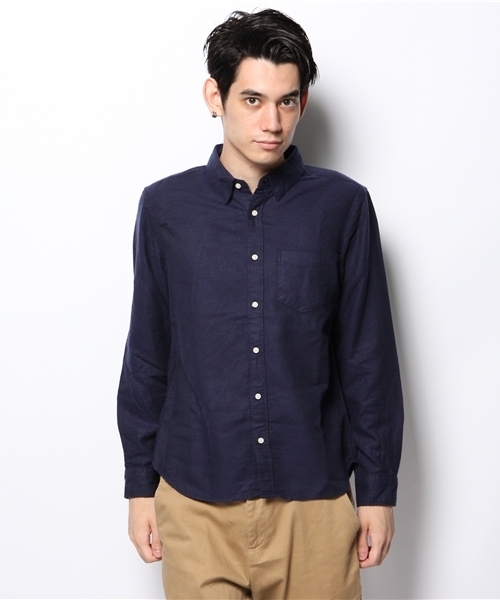 CIAOPANIC（チャオパニック）の「【Ciaopanic】スエードツイルシャツLS（シャツ/ブラウス・メンズ・ネイビー/グリーン/ホワイト/ライトグレー/ブルー/ワインレッド・MEDIUM/SMALL/LARGE）」の7枚目の写真