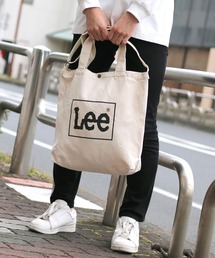 Lee(リー)ブランドロゴプリント・刺繍キャンバストートショルダーバッグ メンズ レディース/2way/ビッグトートバッグ