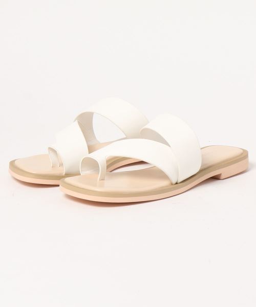 KOBE LETTUCE（コウベレタス）の「スクエアトゥトングフラットサンダル（サンダル・レディース・ホワイト/ブラック/パイソン/ブラウン系その他・LL/S/M/L）」の8枚目の写真