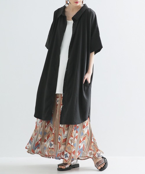 シンプル膝丈シャツワンピース シャツワンピース N Orlabel ノアールレーベル のファッション通販 Zozotown