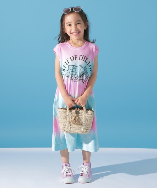 Fruit Of The Loom フルーツオブザルーム の Fruit Of The Loom フルーツオブザルーム 別注タイダイワンピース Kids ワンピース Wear Fruit Of The Loom フルーツオブザルーム の Fruit Of The Loom フルーツオブザルーム 別注タイダイワンピース Kids ワンピース Wear