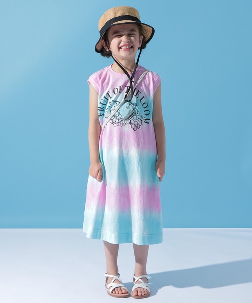 セール The 別注タイダイワンピース Kids ワンピース Fruit Of The Of Of Loom フルーツオブザルーム The Loom フルーツオブザルーム のファッション Fruit The
