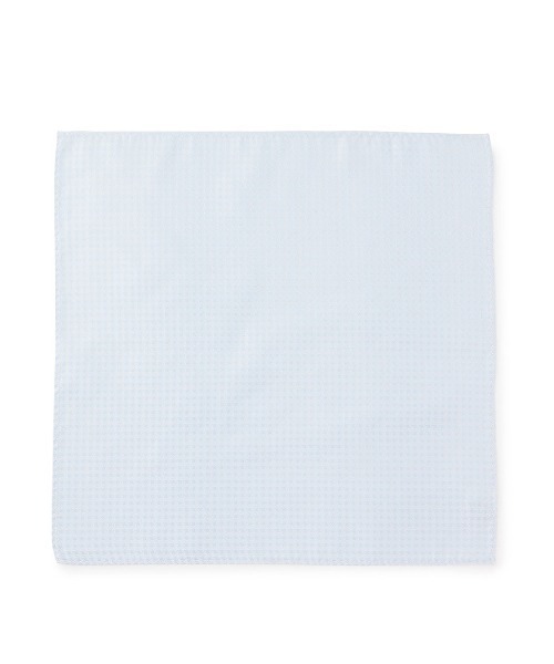 JUNRED（ジュンレッド）の「シャドー千鳥チーフ（ハンカチ/ハンドタオル・メンズ・ホワイト/サックスブルー/ピンク/シルバー・FREE）」の9枚目の写真