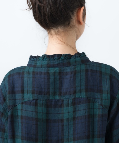 ubasoku(ウバソク)の「ubasoku / ウバソク 襟 カウス フリル ブラウス リネン ub-0013 BNT(シャツ/ブラウス・レディース・ホワイト/ブラック/ブラウン/グレー/カーキ/その他1/その他2/キナリ・FREE)」の21枚目の写真