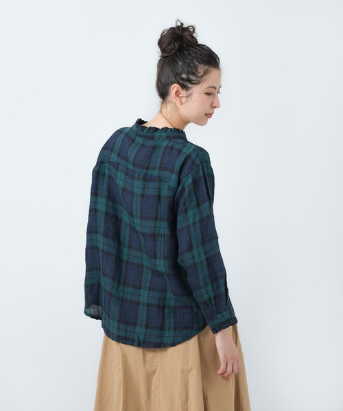 ubasoku(ウバソク)の「ubasoku / ウバソク 襟 カウス フリル ブラウス リネン ub-0013 BNT(シャツ/ブラウス・レディース・ホワイト/ブラック/ブラウン/グレー/カーキ/その他1/その他2/キナリ・FREE)」の22枚目の写真