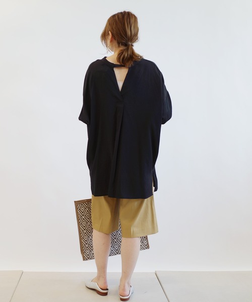 DouDou（ドゥドゥ）の「麻ハーフパンツ（その他パンツ・レディース・ベージュ/マスタード・38/36）」の7枚目の写真