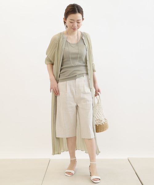 DouDou（ドゥドゥ）の「麻ハーフパンツ（その他パンツ・レディース・ベージュ/マスタード・38/36）」の14枚目の写真