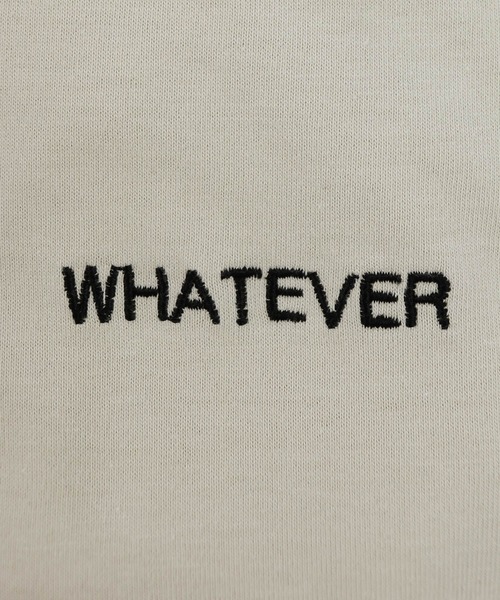 andme(アンドミー)の「WHATEVERエンブロイダリーロゴフレンチスリーブTシャツ(Tシャツ/カットソー・レディース・オフホワイト/ベージュ/ブラウン系その他/ブラック/ミント/パープル・F(M))」の17枚目の写真