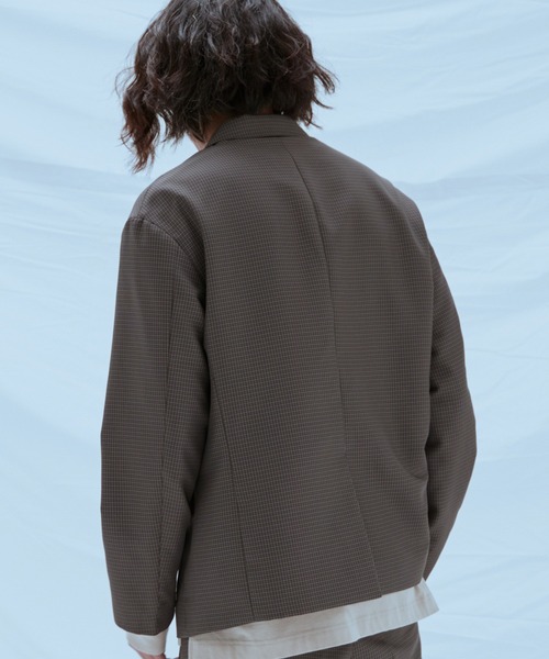 WYM LIDNM(ウィム バイ リドム)の「RELAX WOOL LIKE PE SET-UP/セットアップ(セットアップ・メンズ・ブラック/ベージュ/ブルー系その他/チェック・S/M/L)」の9枚目の写真