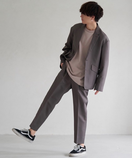 WYM LIDNM(ウィム バイ リドム)の「RELAX WOOL LIKE PE SET-UP/セットアップ(セットアップ・メンズ・ブラック/ベージュ/ブルー系その他/チェック・S/M/L)」の14枚目の写真