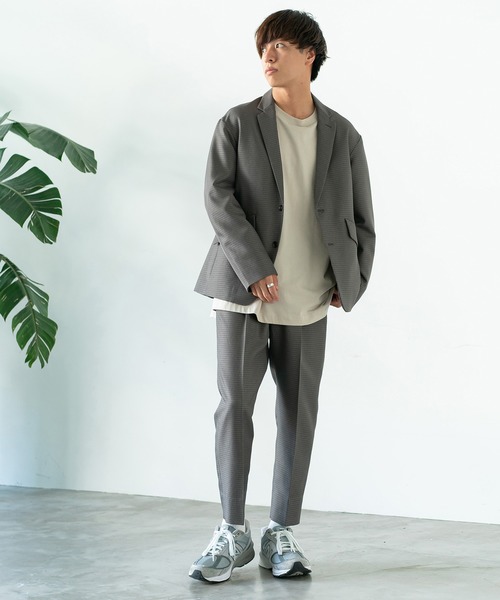 WYM LIDNM(ウィム バイ リドム)の「RELAX WOOL LIKE PE SET-UP/セットアップ(セットアップ・メンズ・ブラック/ベージュ/ブルー系その他/チェック・S/M/L)」の16枚目の写真