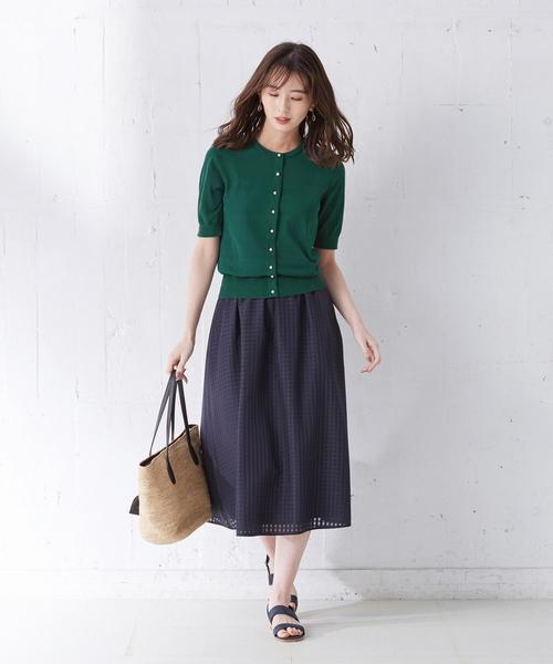 J.PRESS(ジェイプレス)の「【洗える】半袖クルーカーディガン ニット(カーディガン/ボレロ・レディース・ホワイト系/ブラック系/ダークブラウン系・T13/T15)」の18枚目の写真