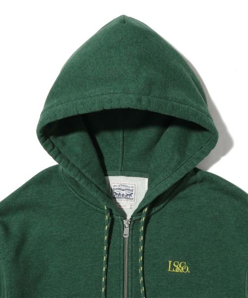 Levi's(リーバイス)の「PREMIUM ヘビーウェイトジップフーディー SYCAMORE HEATHER(パーカー・メンズ・グリーン・M/S/XL/L)」の7枚目の写真