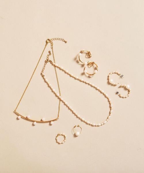 BEAUTY&YOUTH UNITED ARROWS（ビューティーアンドユースユナイテッドアローズ）の「BY 淡水パール ショートネックレス（ネックレス・レディース・オフホワイト・FREE）」の2枚目の写真