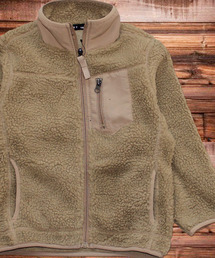 THE CASUAL（カジュアル）の「シープボア 無地 スタンドネック ボア ジャケット キッズ（ブルゾン）」