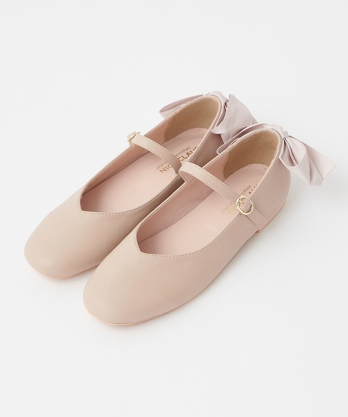 one after another NICE CLAUP(ワンアフターアナザーナイスクラップ)の「バックリボンバレエシューズ(バレエシューズ・レディース・ゴールド/シルバー/ベージュ・SMALL/LARGE/MEDIUM)」の1枚目の写真