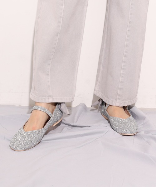 one after another NICE CLAUP(ワンアフターアナザーナイスクラップ)の「バックリボンバレエシューズ(バレエシューズ・レディース・ゴールド/シルバー/ベージュ・SMALL/LARGE/MEDIUM)」の19枚目の写真