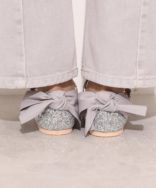 one after another NICE CLAUP(ワンアフターアナザーナイスクラップ)の「バックリボンバレエシューズ(バレエシューズ・レディース・ゴールド/シルバー/ベージュ・SMALL/LARGE/MEDIUM)」の21枚目の写真
