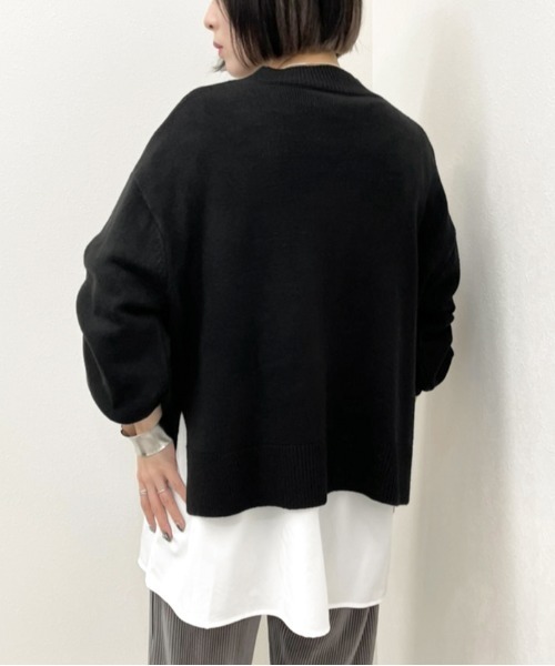 apres jour mignon（アプレジュールミニョン）の「ハイネックニット＋シャツライクインナー【ZOZOTOWN限定アイテム】（ニット/セーター・レディース・ブラック/ダークブルー/グリーン/アイボリー・X-LARGE/フリー）」の11枚目の写真