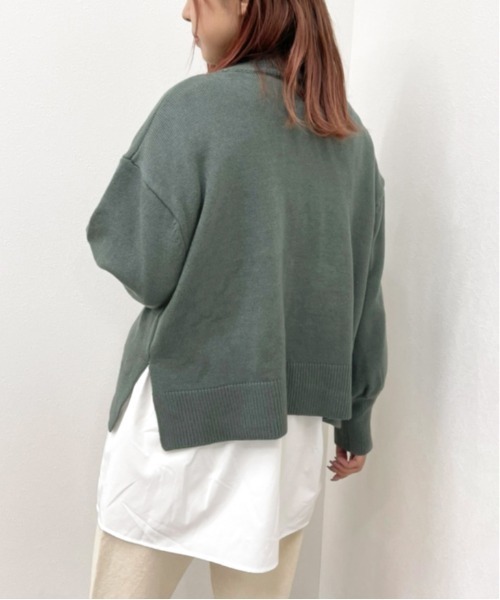 apres jour mignon（アプレジュールミニョン）の「ハイネックニット＋シャツライクインナー【ZOZOTOWN限定アイテム】（ニット/セーター・レディース・ブラック/ダークブルー/グリーン/アイボリー・X-LARGE/フリー）」の16枚目の写真