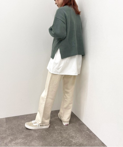 apres jour mignon（アプレジュールミニョン）の「ハイネックニット＋シャツライクインナー【ZOZOTOWN限定アイテム】（ニット/セーター・レディース・ブラック/ダークブルー/グリーン/アイボリー・X-LARGE/フリー）」の18枚目の写真