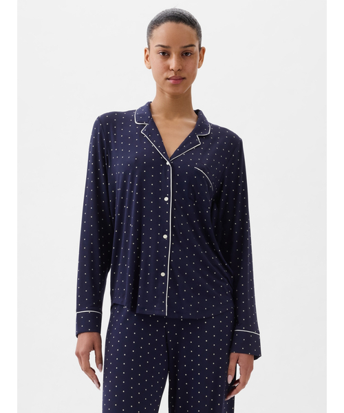 GAP(ギャップ)の「モダール トゥルースリープPJ トップス(ルームウェア/パジャマ・レディース・ブラック/グレー/ブラック系その他/グリーン/ホワイト系その他/ピンク/グレー系その他/ブラック系その他2/ライトピンク/ピンク系その他/ブルー系その他/ネイビー/ライトブルー・L/M/XS/XXS/S)」の10枚目の写真