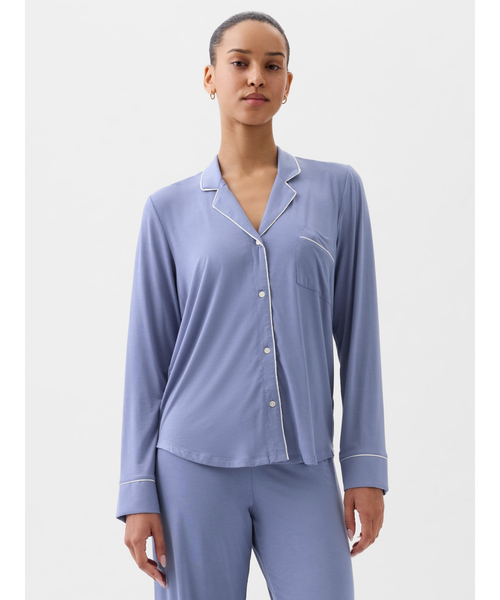 GAP(ギャップ)の「モダール トゥルースリープPJ トップス(ルームウェア/パジャマ・レディース・ブラック/グレー/ブラック系その他/グリーン/ホワイト系その他/ピンク/グレー系その他/ブラック系その他2/ライトピンク/ピンク系その他/ブルー系その他/ネイビー/ライトブルー・L/M/XS/XXS/S)」の13枚目の写真