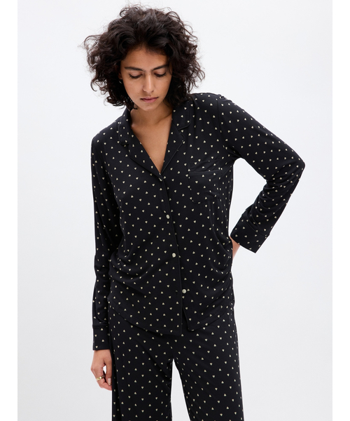 GAP(ギャップ)の「モダール トゥルースリープPJ トップス(ルームウェア/パジャマ・レディース・ブラック/グレー/ブラック系その他/グリーン/ホワイト系その他/ピンク/グレー系その他/ブラック系その他2/ライトピンク/ピンク系その他/ブルー系その他/ネイビー/ライトブルー・L/M/XS/XXS/S)」の6枚目の写真