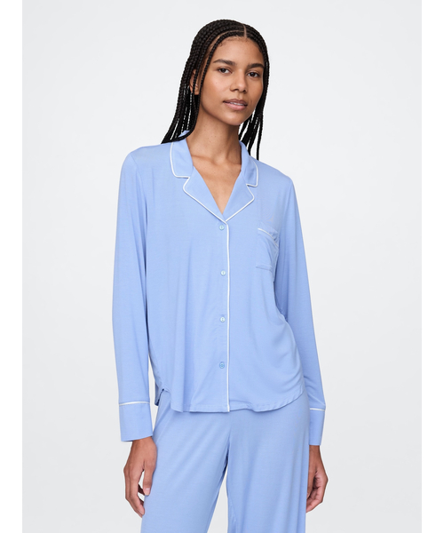 GAP(ギャップ)の「モダール トゥルースリープPJ トップス(ルームウェア/パジャマ・レディース・ブラック/グレー/ブラック系その他/グリーン/ホワイト系その他/ピンク/グレー系その他/ブラック系その他2/ライトピンク/ピンク系その他/ブルー系その他/ネイビー/ライトブルー・L/M/XS/XXS/S)」の1枚目の写真