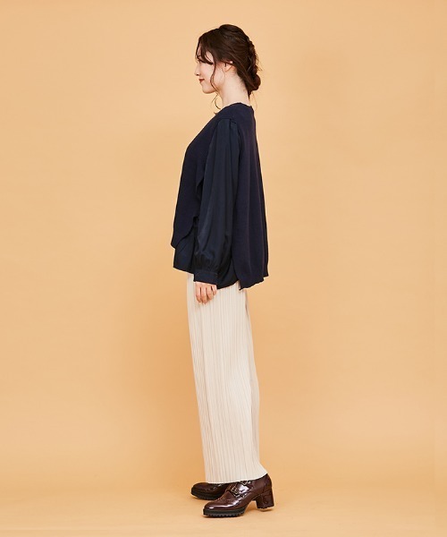 axes femme（アクシーズファム）の「プリーツカットパンツ（その他パンツ・レディース・キナリ/カーキ・MEDIUM）」の3枚目の写真