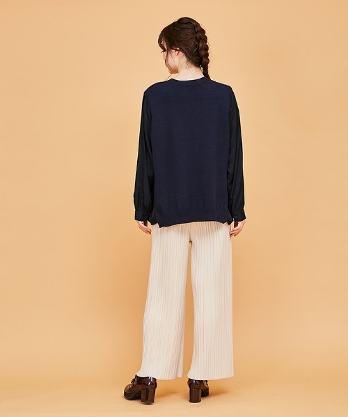 axes femme（アクシーズファム）の「プリーツカットパンツ（その他パンツ・レディース・キナリ/カーキ・MEDIUM）」の4枚目の写真