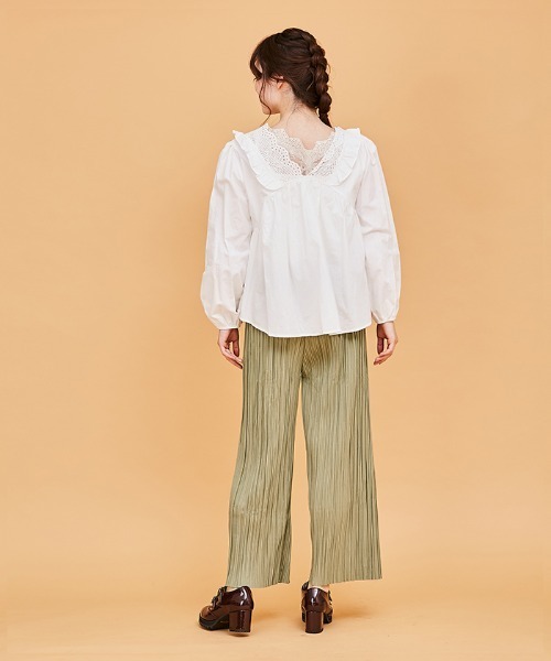 axes femme（アクシーズファム）の「プリーツカットパンツ（その他パンツ・レディース・キナリ/カーキ・MEDIUM）」の6枚目の写真