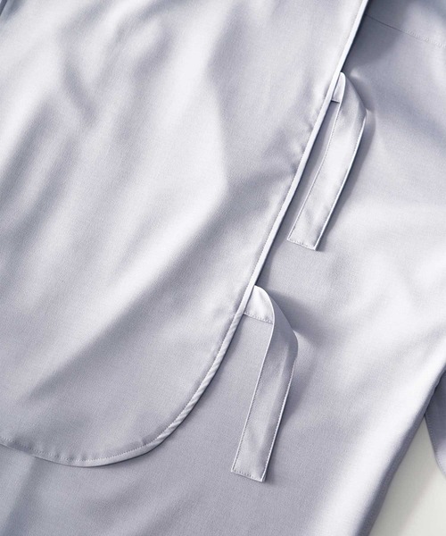 SHAREEF（シャリーフ）の「LAYERED L/S SHIRTS（シャツ/ブラウス・メンズ・ブラック/グレイッシュブルー/ネイビー/モカ/ホワイト・3/2/1）」の18枚目の写真