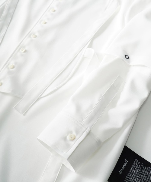 SHAREEF（シャリーフ）の「LAYERED L/S SHIRTS（シャツ/ブラウス・メンズ・ブラック/グレイッシュブルー/ネイビー/モカ/ホワイト・3/2/1）」の10枚目の写真