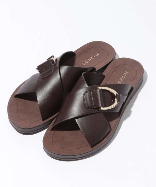 LEPSIM（レプシィム）の「バックルソフトサンダル　925182（サンダル・レディース・ブラック/ダークブラウン/オフホワイト/パイソン・SMALL/MEDIUM/LARGE）」の15枚目の写真