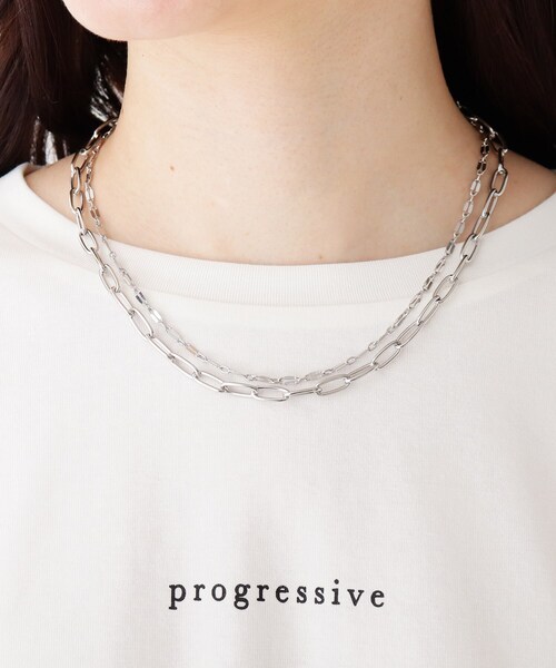 SHOO・LA・RUE（シューラルー）の「◆Ｗチェーンマンテルネックレス（ネックレス・レディース・シルバー/ゴールド・00）」の6枚目の写真