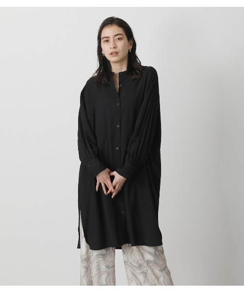 AZUL by moussy（アズールバイマウジー）の「BAND COLLAR LONG SHIRT