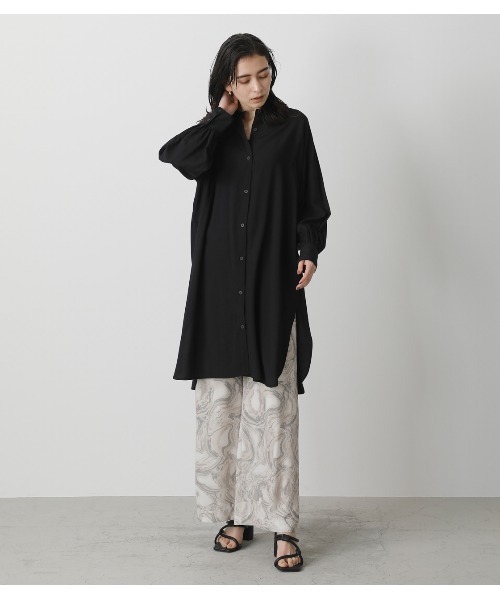 BAND COLLAR LONG SHIRT/バンドカラーロングシャツ（シャツ/ブラウス