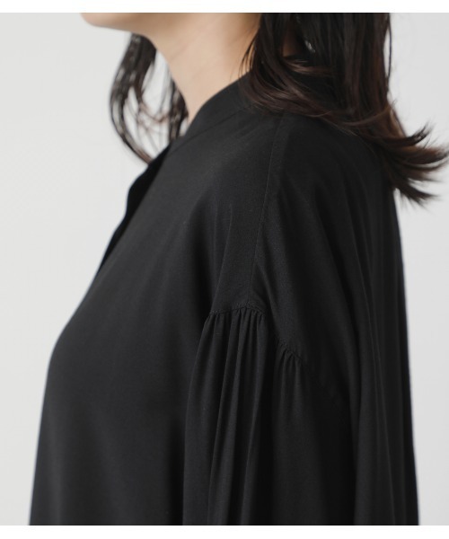 BAND COLLAR LONG SHIRT/バンドカラーロングシャツ（シャツ/ブラウス