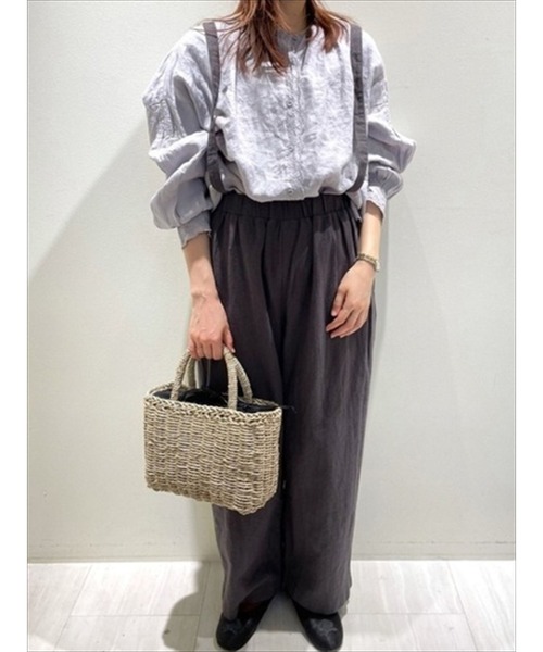 Samansa Mos2(サマンサ モスモス)の「サス付ギャザーパンツ(その他パンツ・レディース・チャコール/モカ/キナリ・フリ-)」の7枚目の写真