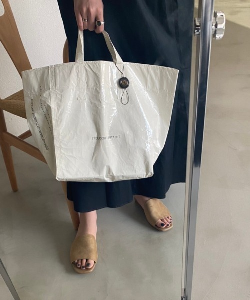 THEATRE PRODUCTS（シアタープロダクツ）の「タイベックトートバッグ / THEATRE PRODUCTS（トートバッグ・レディース・ホワイト/ブラック・FREE）」の7枚目の写真