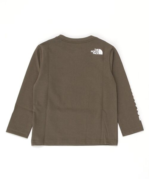 THE NORTH FACE（ザノースフェイス）の「THE NORTH FACE/スクエアロゴロングティーシャツ 長袖（Tシャツ/カットソー・キッズ・ブルー/カーキ/ホワイト・120/130/110）」の4枚目の写真