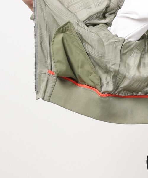 ライチ（ライチ）の「aurea/チェックシースルーブルゾン（ブルゾン・レディース・ブラック/ライトカーキ・FREE）」の3枚目の写真