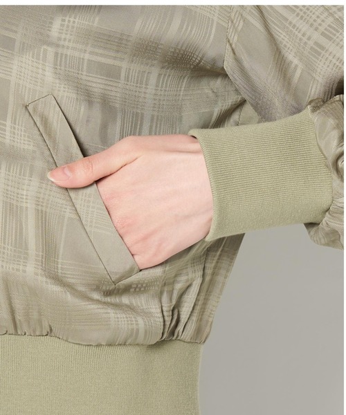 ライチ（ライチ）の「aurea/チェックシースルーブルゾン（ブルゾン・レディース・ブラック/ライトカーキ・FREE）」の9枚目の写真