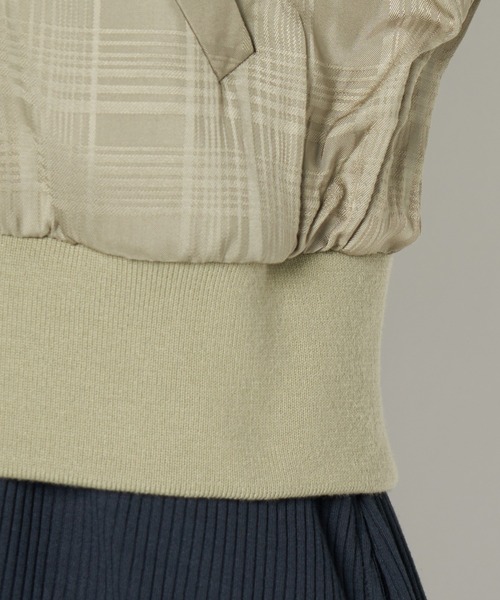 ライチ（ライチ）の「aurea/チェックシースルーブルゾン（ブルゾン・レディース・ブラック/ライトカーキ・FREE）」の10枚目の写真